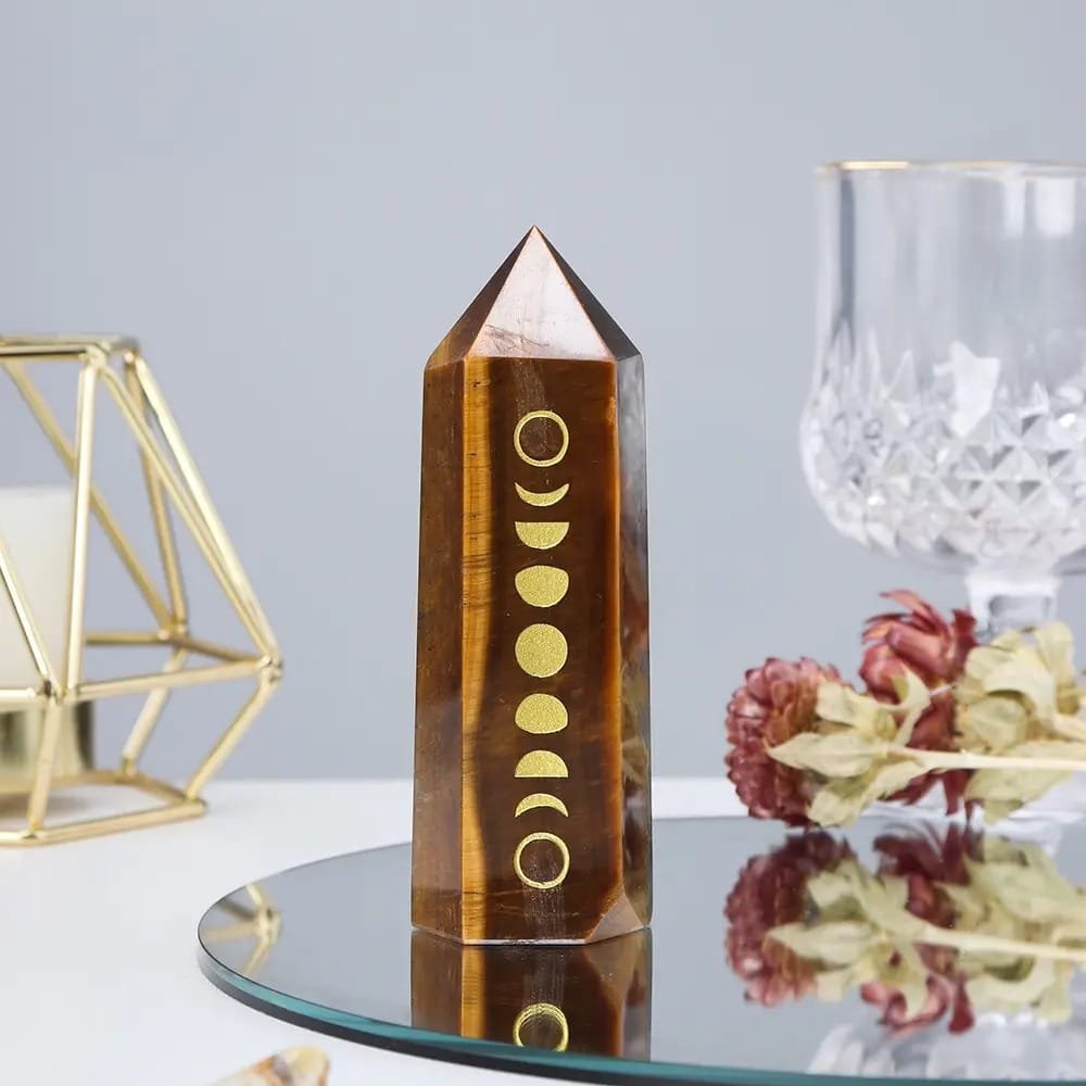 Tiger’s Eye Moon Phase Tower 3.94 in Wholesale