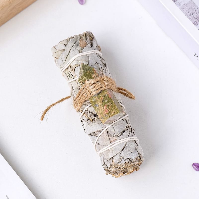 Unakite Tower with White Sage 4.33 in Wholesale