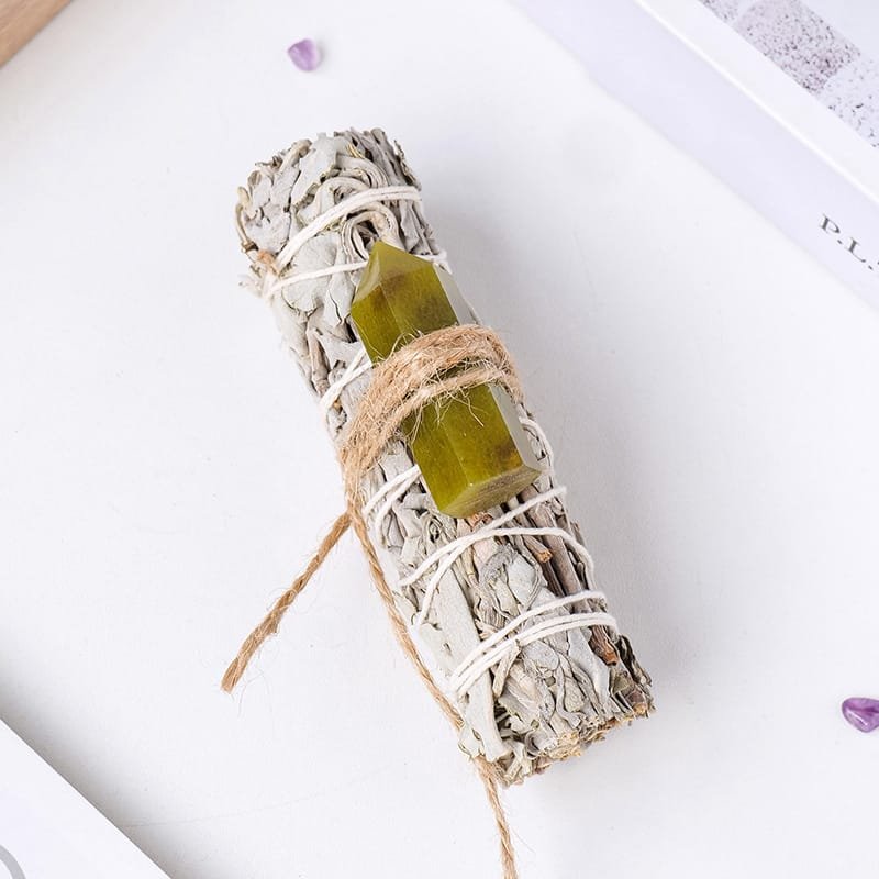 Xiuyan Jade Tower with White Sage 4.33 in