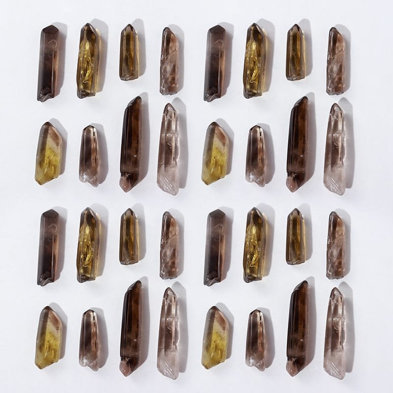 Heat-Treated Smoky Quartz Single Crystal Point Wholesale 0.79-2.36 in (2-6 cm) - 1