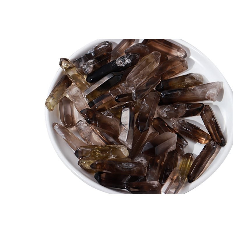Heat-Treated Smoky Quartz Single Crystal Point Wholesale 0.79-2.36 in (2-6 cm) - 2