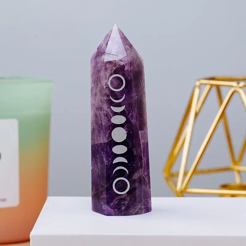 Amethyst Moon Phase Tower 3.15 in Bulk