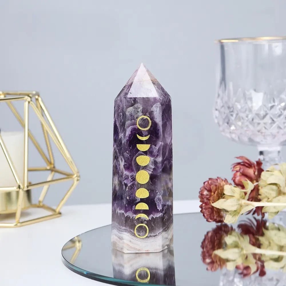 Amethyst Moon Phase Tower 3.94 in Wholesale