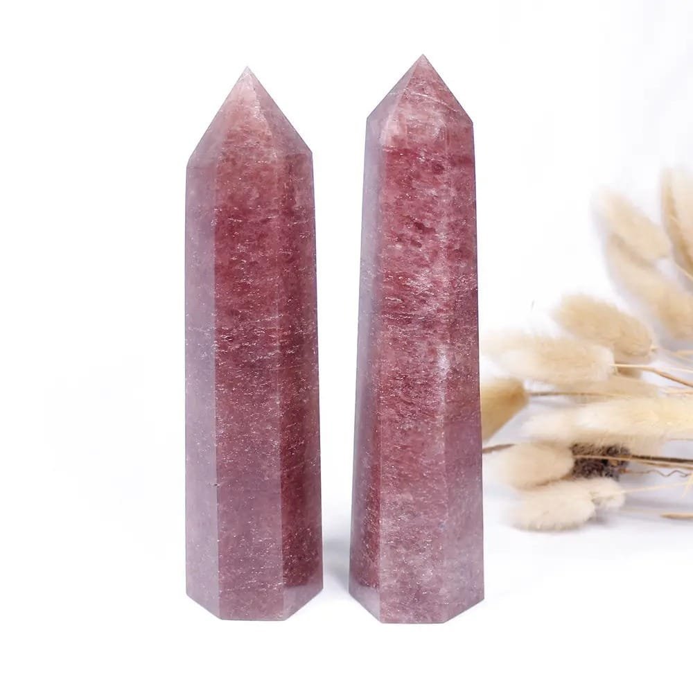 Strawberry Quartz Tower 8.07 in Wholesale