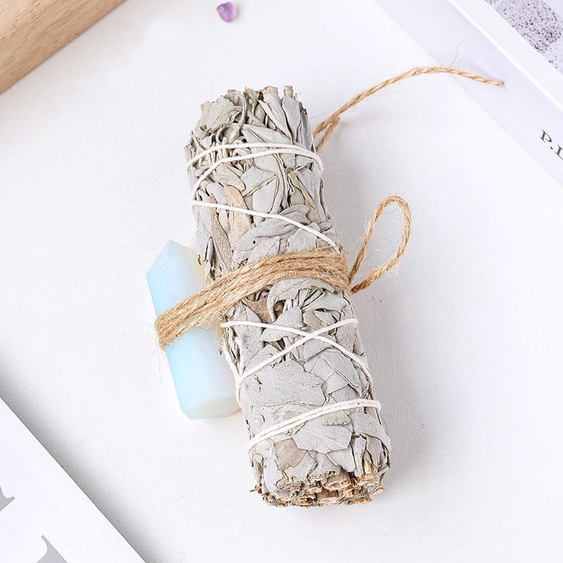 Opalite Tower with White Sage 4.33 in