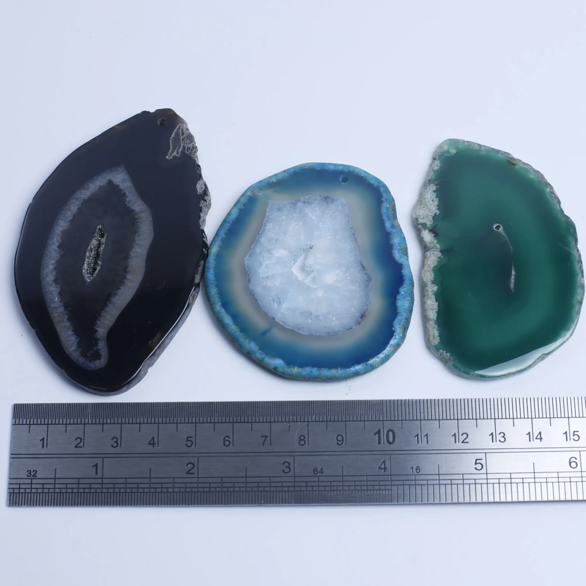 5-Color Agate Slices 1.6-3.1 in - 2