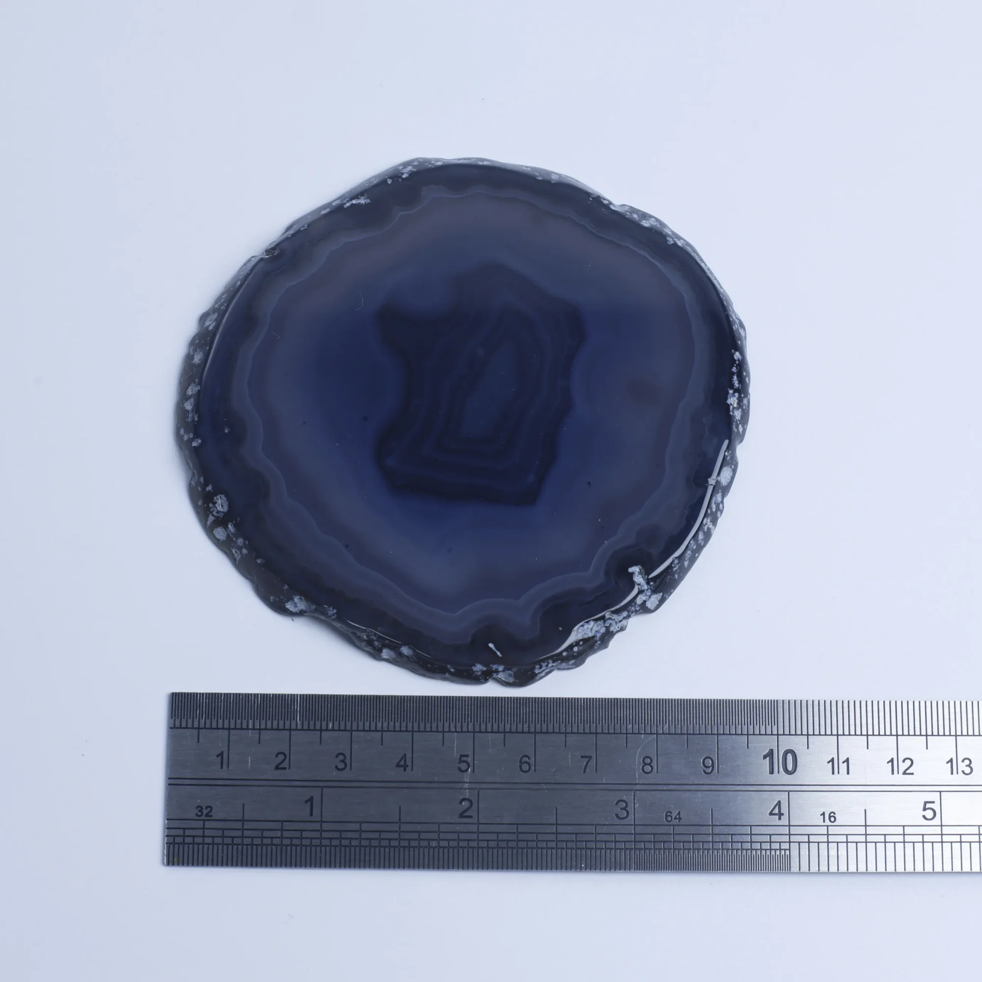 2-Color Natural Brazilian Agate Slices (3.5-3.9 in ) - 1