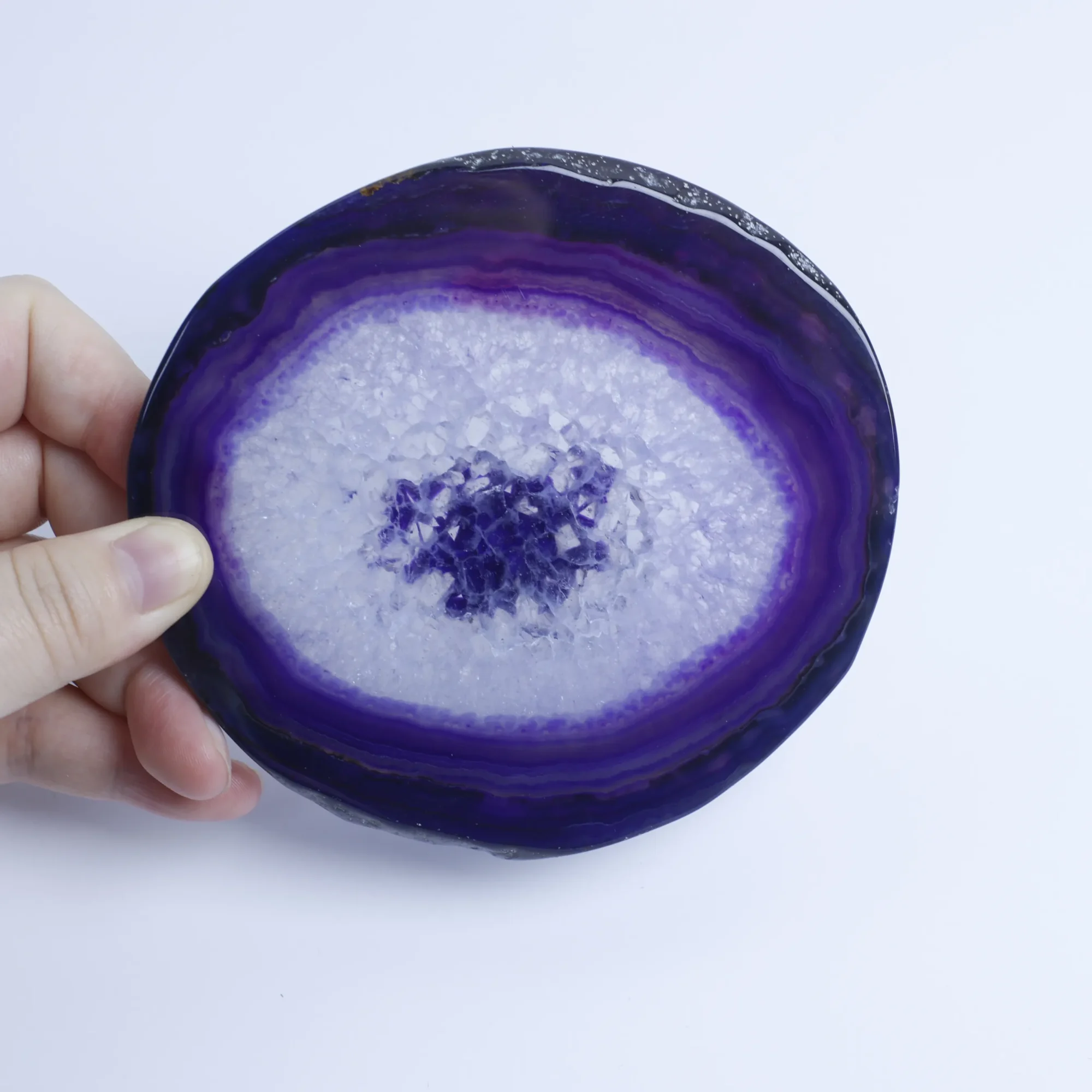 6-Color Dyed Agate Natural Slices (3.5-4.7 in) - 1