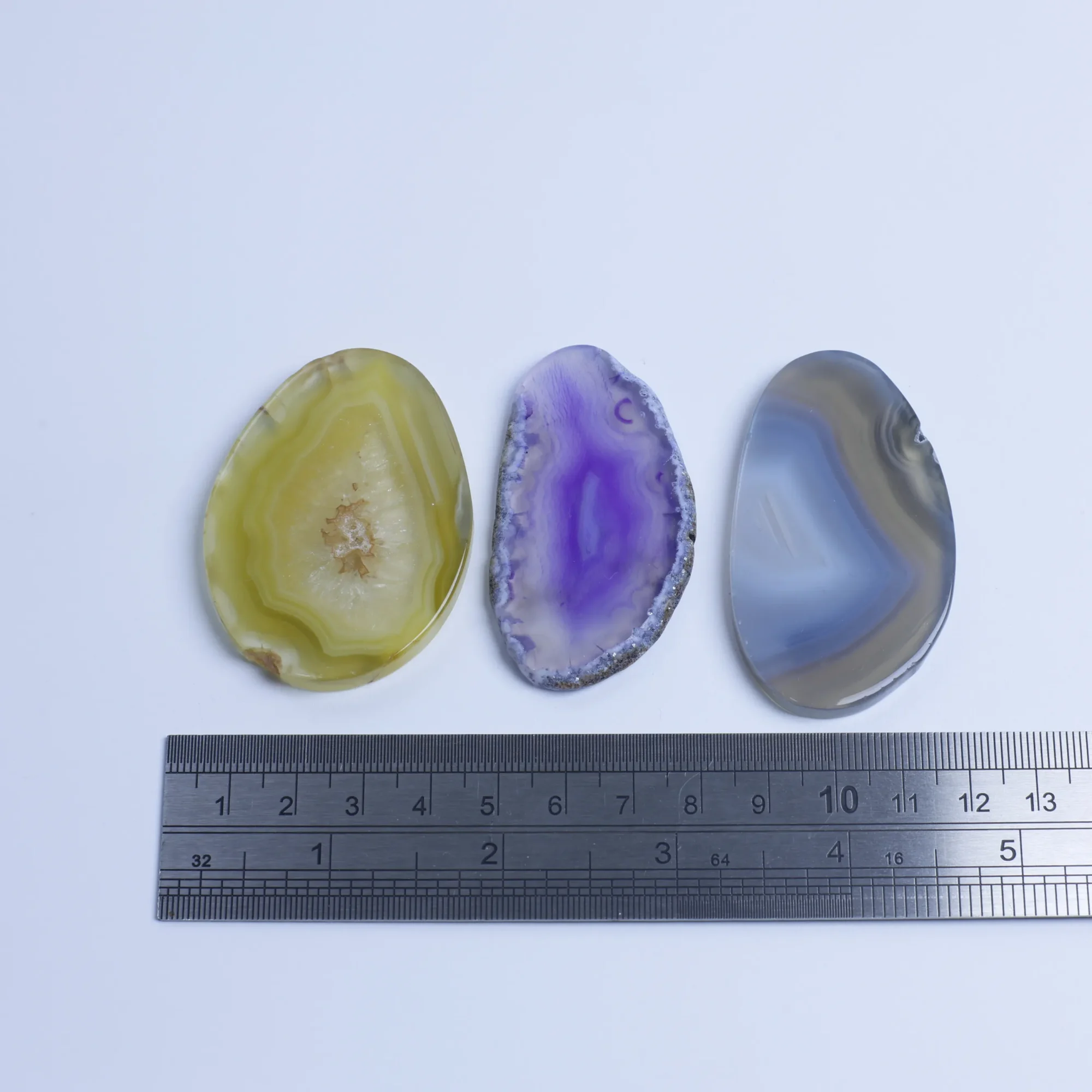 7-Color Small Agate Slices Pendants - 2