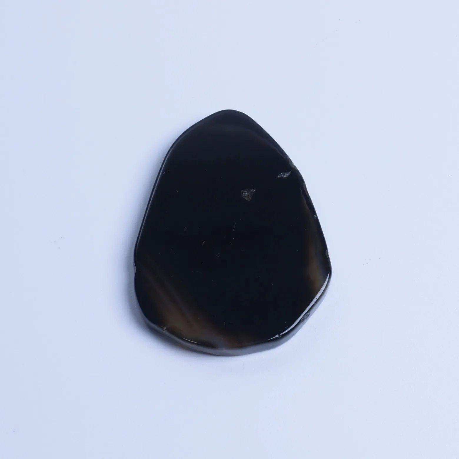 7-Color Small Agate Slices Pendants - Black
