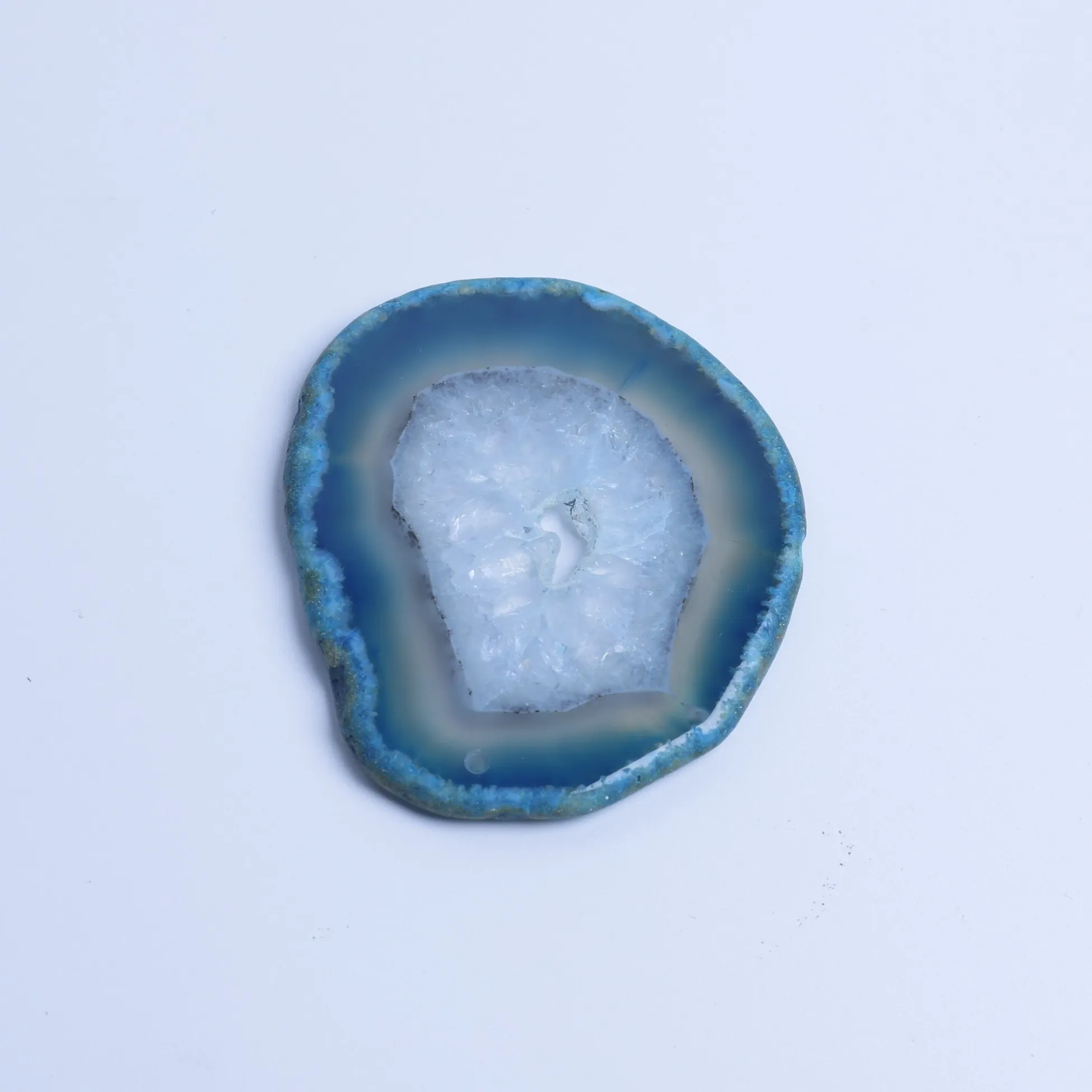 5-Color Agate Slices 1.6-3.1 in - Blue
