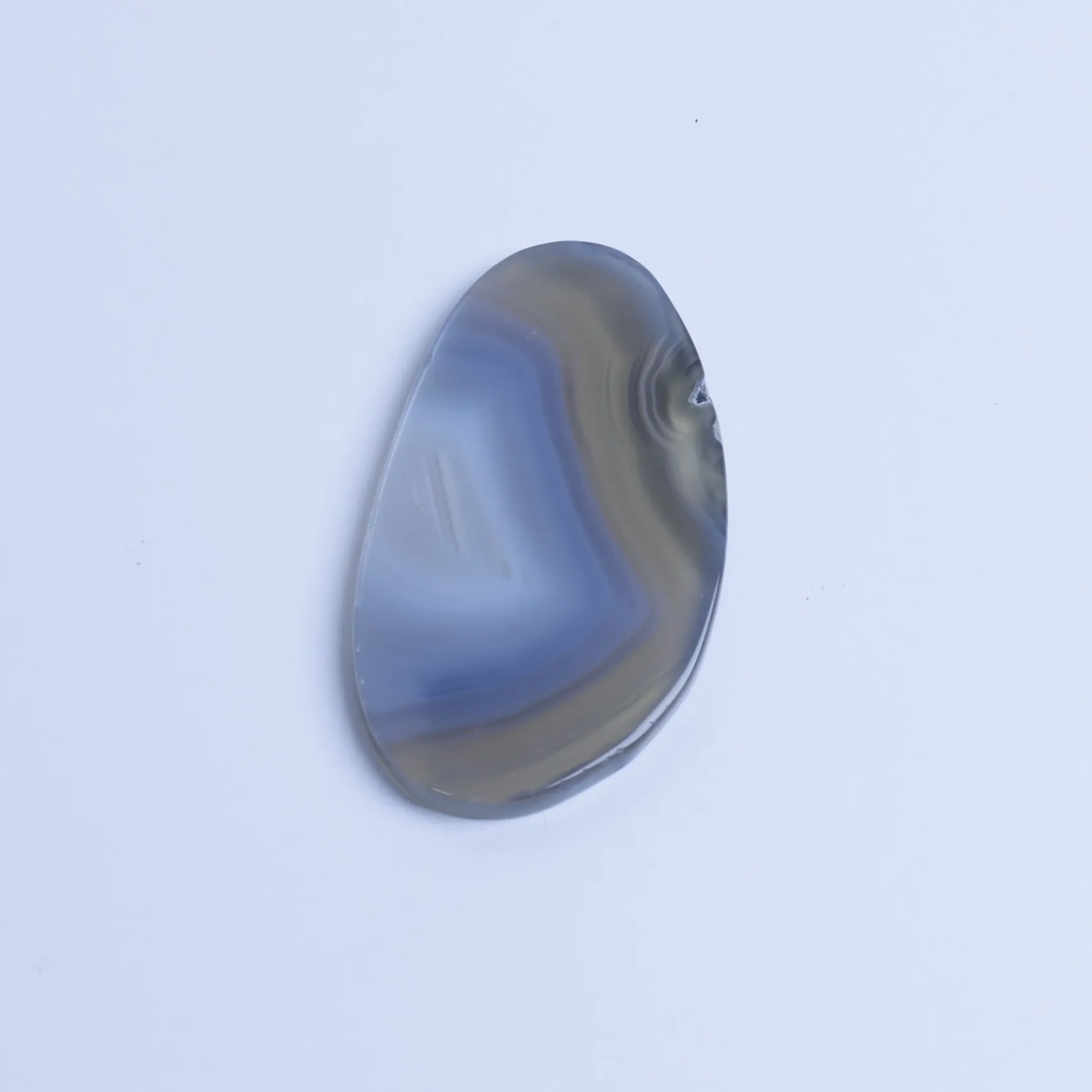 7-Color Small Agate Slices Pendants - Gray
