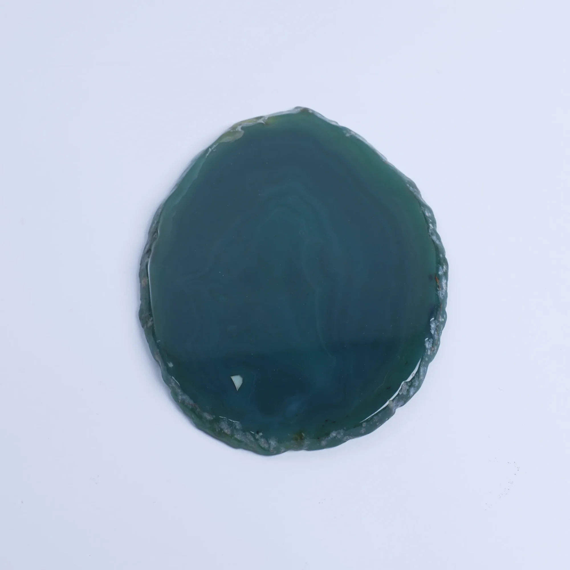 6-Color Dyed Agate Natural Slices (3.5-4.7 in) - Green