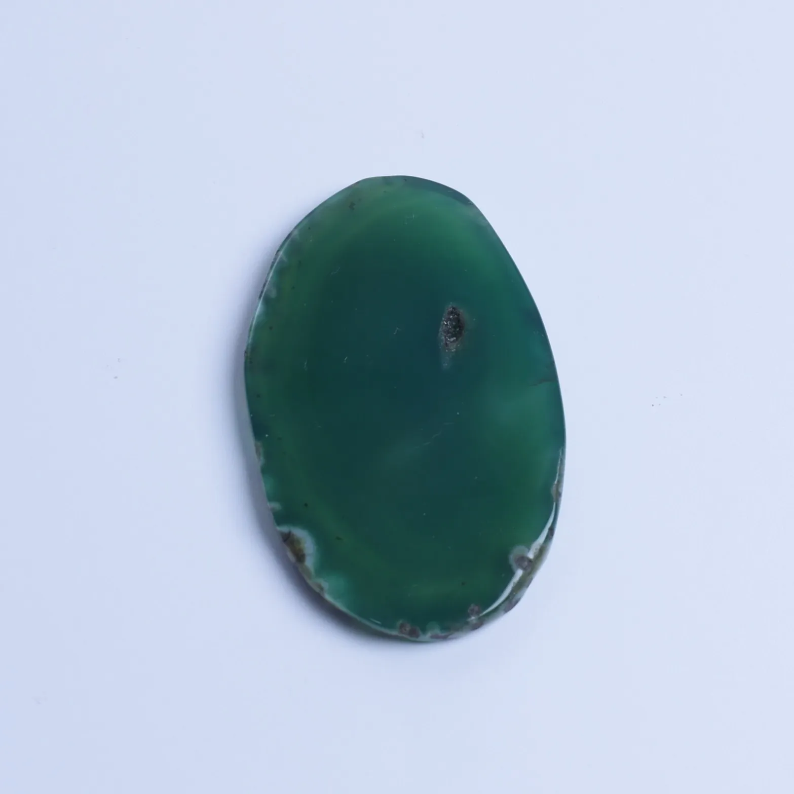 7-Color Small Agate Slices Pendants - Green