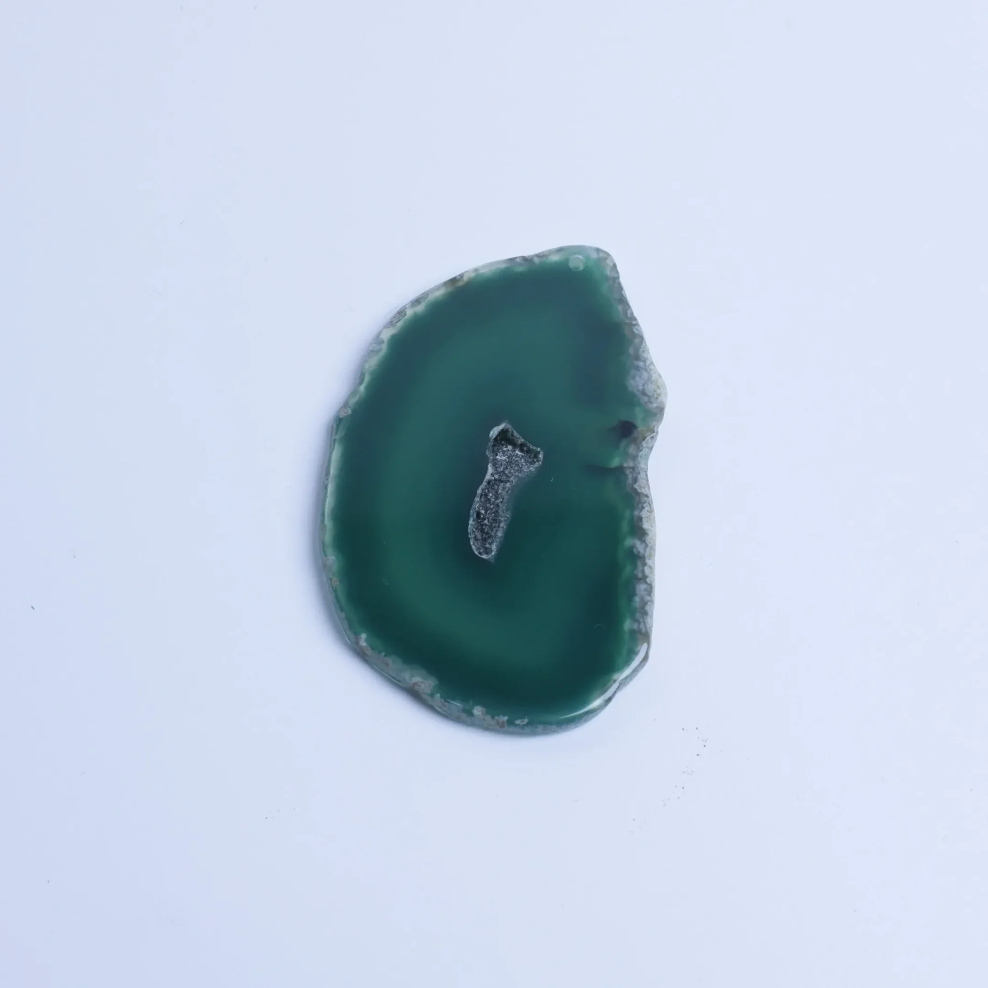 5-Color Agate Slices 1.6-3.1 in - Green