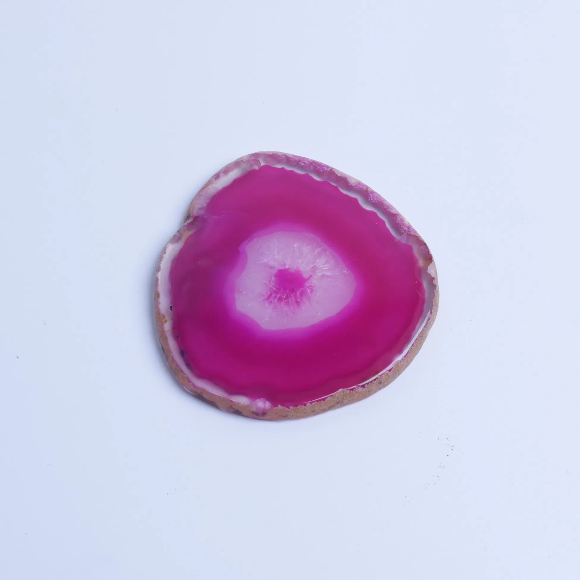 5-Color Agate Slices 1.6-3.1 in - Magenta
