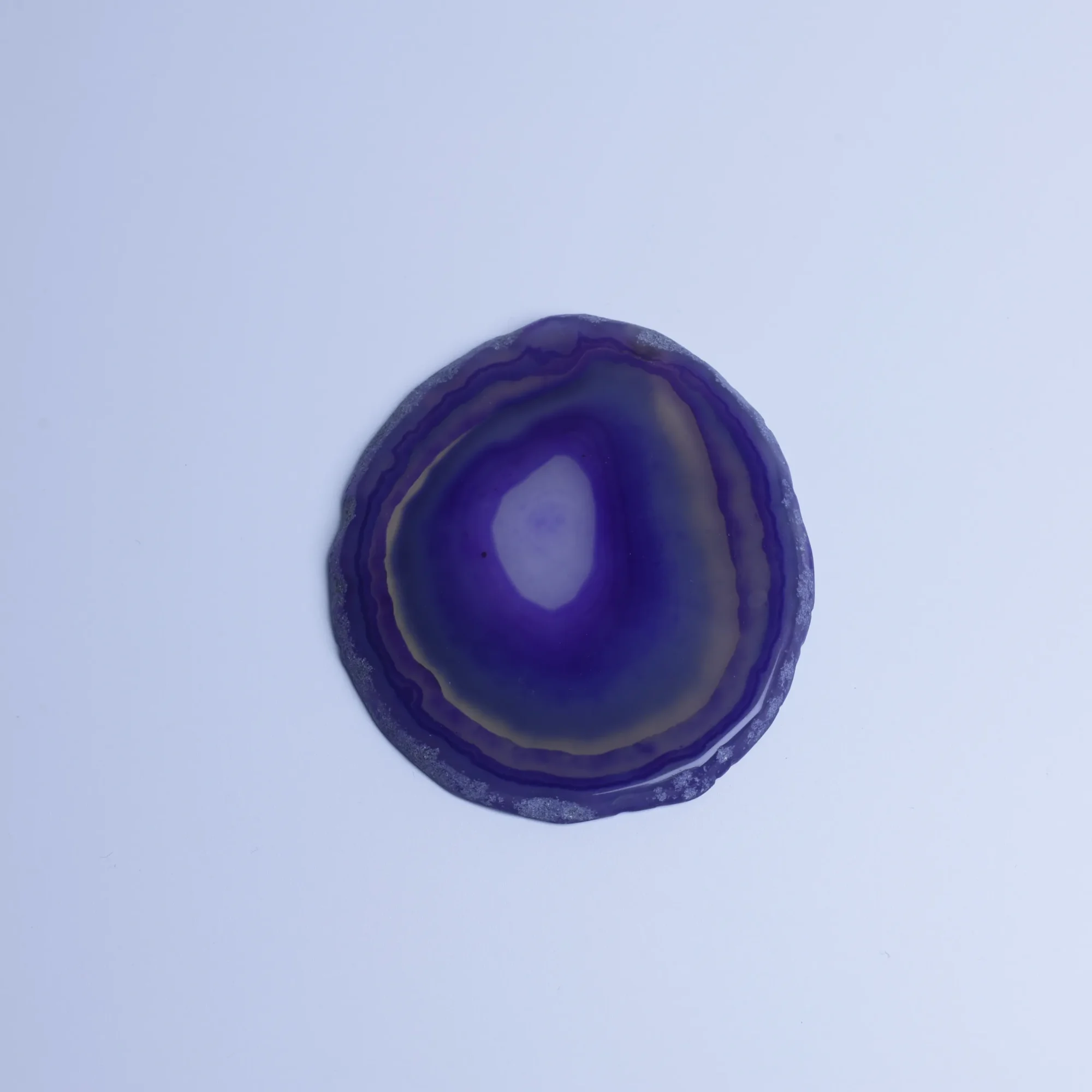 6-Color Crystal Agate Slices (2.6-3.3 in) - Purple