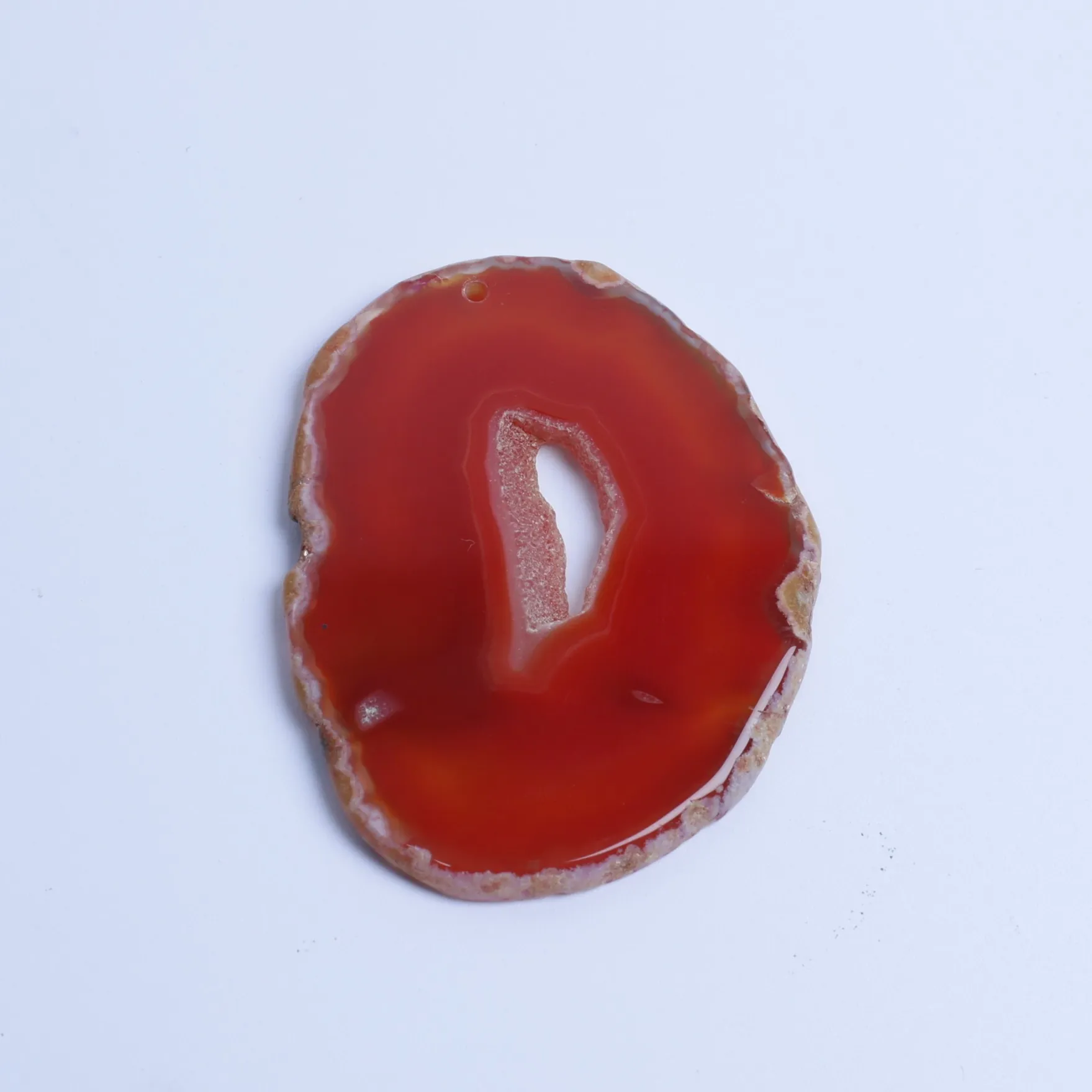 5-Color Agate Slices 1.6-3.1 in - Red