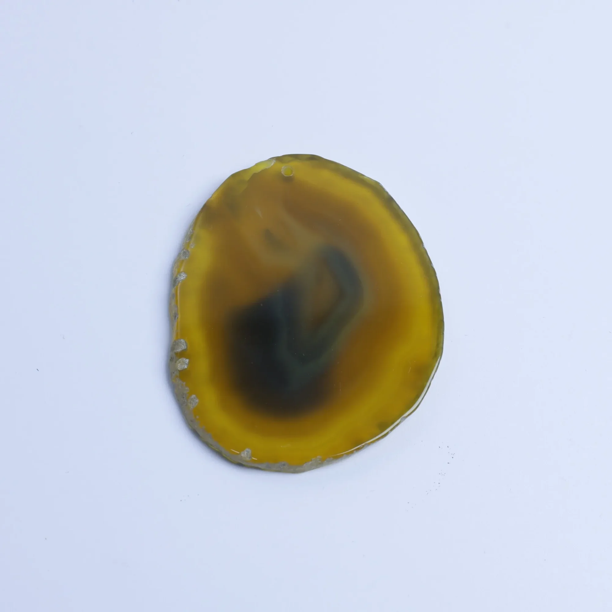 5-Color Agate Slices 1.6-3.1 in - Yellow